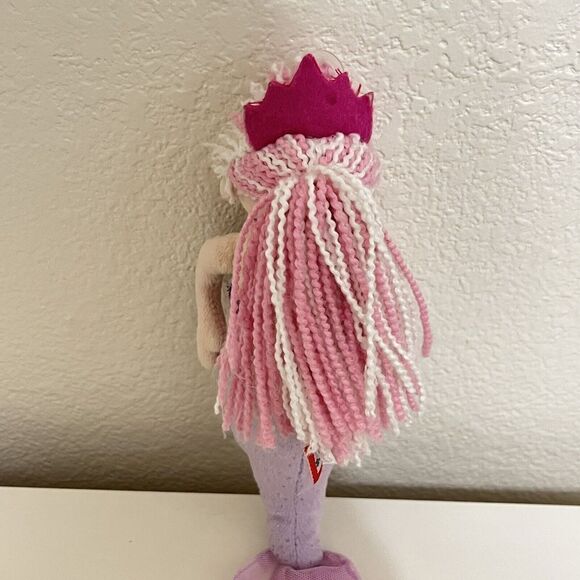 Douglas Cuddle Toys Mermaid Plush Doll Yarn Hair Purple Sparkle 10" - Picture 7 of 10